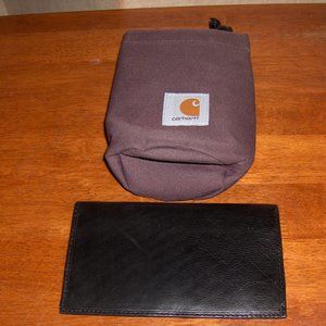 Checkbook cover card holder, Leather, Paul and Taylor.